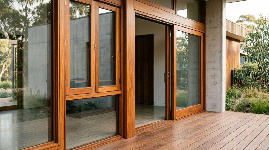 custom timber windows and doors services installation construction builder architects home residential modern melbourne vic australia