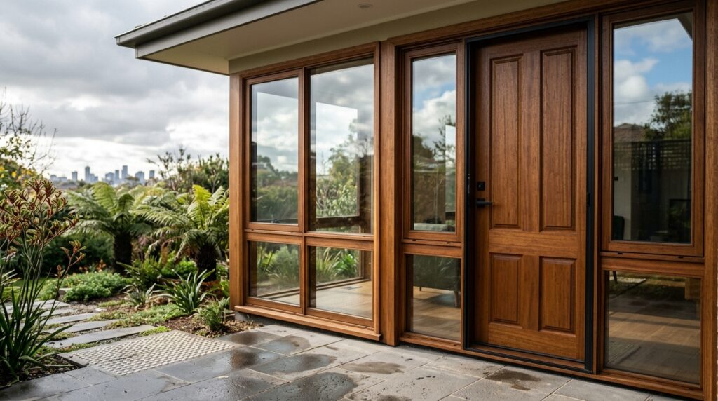 custom timber windows and doors services installation construction builder architects home residential modern melbourne vic australia