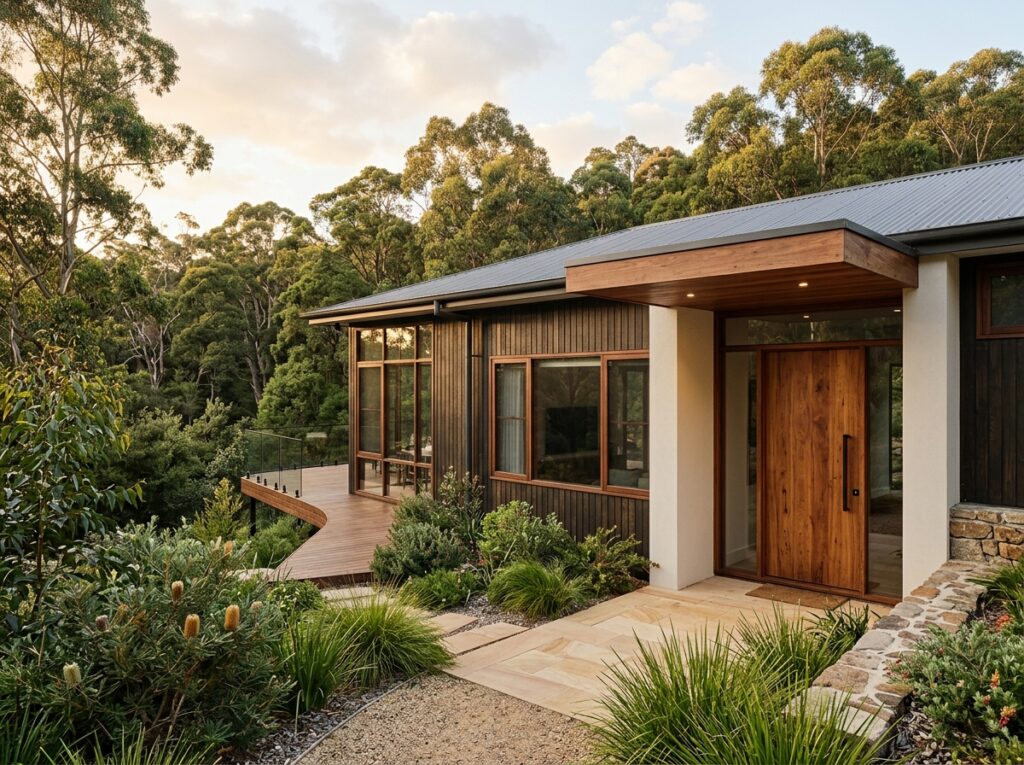 Australian home alongside bushland 202607140647