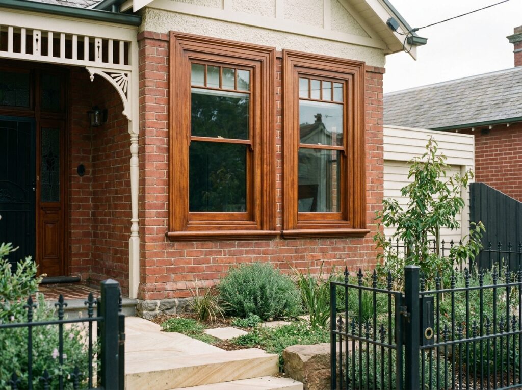 Restored timber windows on home 202609090840